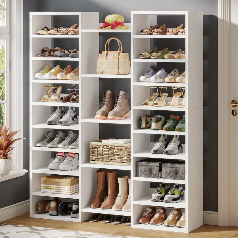 Tribesigns Shoe Racks & Cabinets|Shoe Racks & Cabinets*Wooden Shoe Rack, Freestanding Shoe Organizer with 23 Storage Shelves