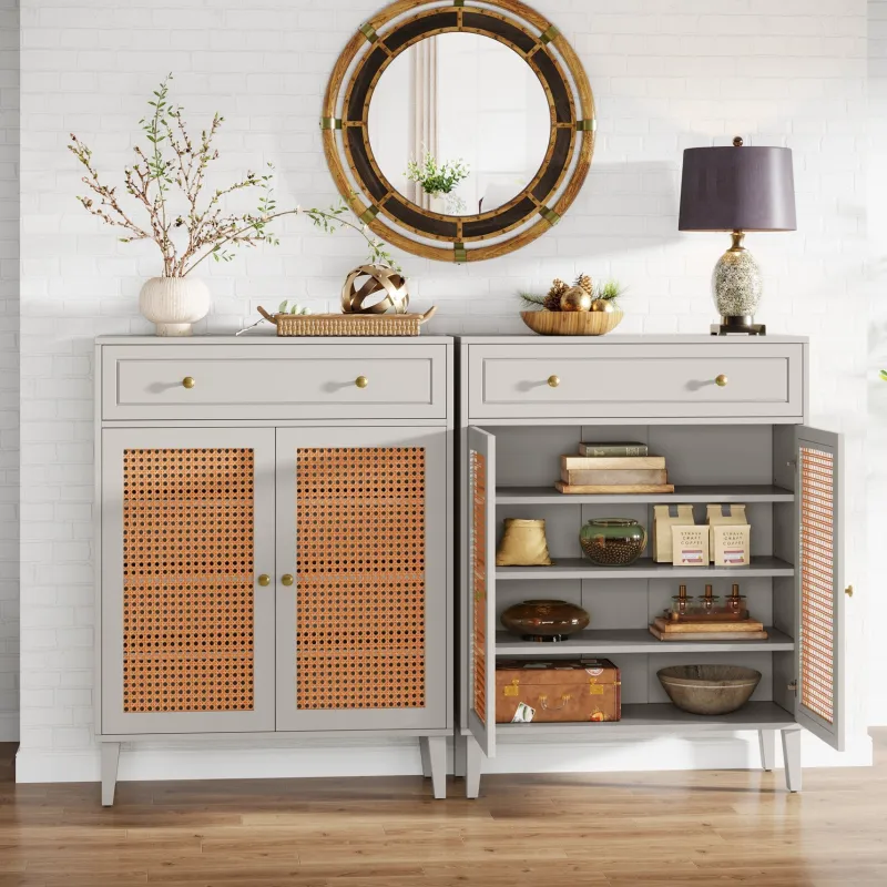 Tribesigns Sideboards & Buffets|Sideboards & Buffets*Wooden Storage Cabinet Sideboard with Adjustable Shelves and Drawer