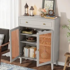 Tribesigns Sideboards & Buffets|Sideboards & Buffets*Wooden Storage Cabinet Sideboard with Adjustable Shelves and Drawer