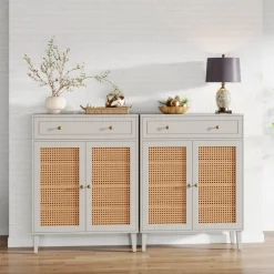 Tribesigns Sideboards & Buffets|Sideboards & Buffets*Wooden Storage Cabinet Sideboard with Adjustable Shelves and Drawer